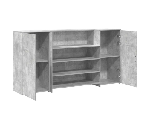 Mostrador de recepción gris hormigón 200x50x103,5 cm