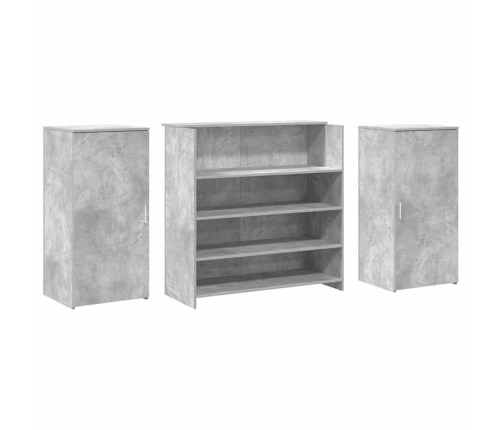 Mostrador de recepción gris hormigón 200x50x103,5 cm