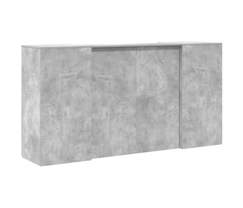 Mostrador de recepción gris hormigón 200x50x103,5 cm