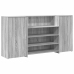 Mostrador de recepción sonoma gris 200x50x103,5 cm