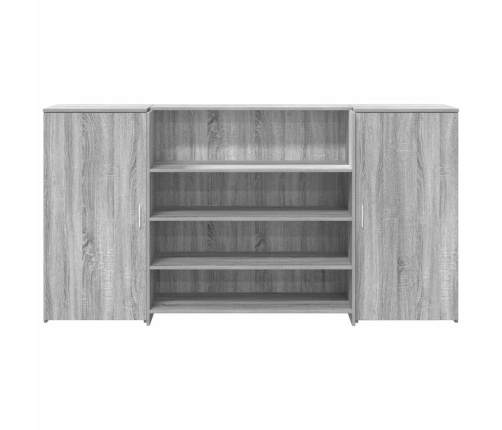 Mostrador de recepción sonoma gris 200x50x103,5 cm