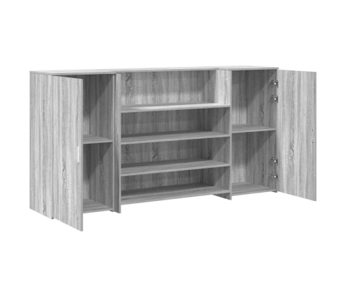 Mostrador de recepción sonoma gris 200x50x103,5 cm