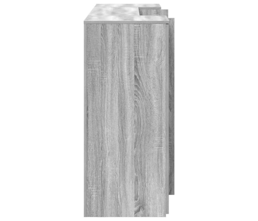 Mostrador de recepción sonoma gris 200x50x103,5 cm