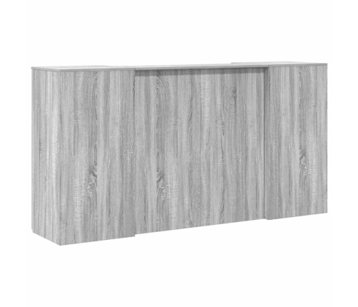 Mostrador de recepción sonoma gris 200x50x103,5 cm