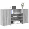 Mostrador de recepción sonoma gris 200x50x103,5 cm