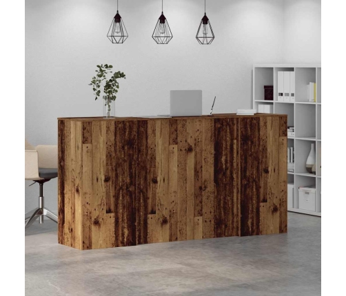 Mostrador de recepción madera vieja 200x50x103,5 cm