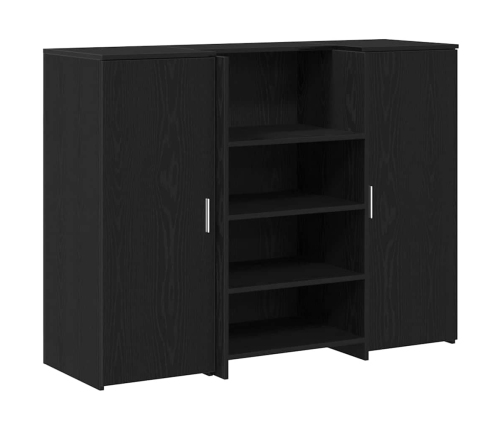 Mostrador de recepción roble negro 135x50x103,5 cm