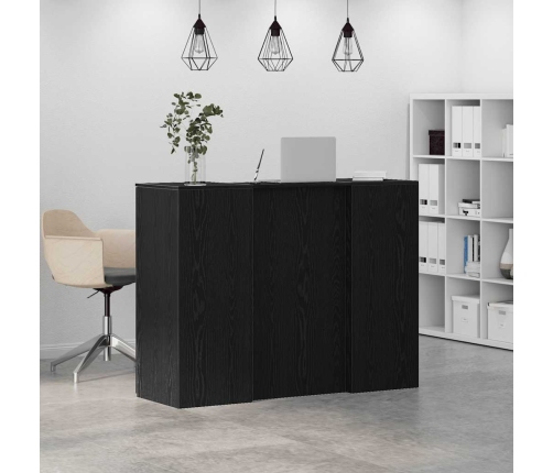 Mostrador de recepción roble negro 135x50x103,5 cm