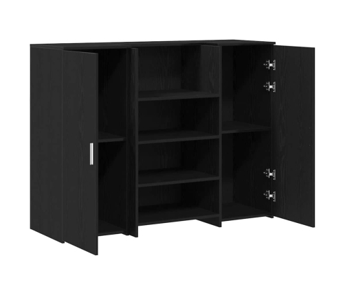 Mostrador de recepción roble negro 135x50x103,5 cm