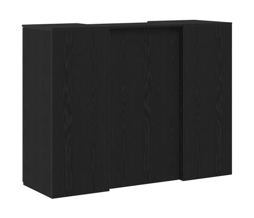 Mostrador de recepción roble negro 135x50x103,5 cm