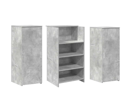 Mostrador de recepción gris hormigón 135x50x103,5 cm