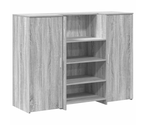 Mostrador de recepción sonoma gris 135x50x103,5 cm