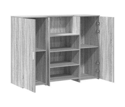 Mostrador de recepción sonoma gris 135x50x103,5 cm