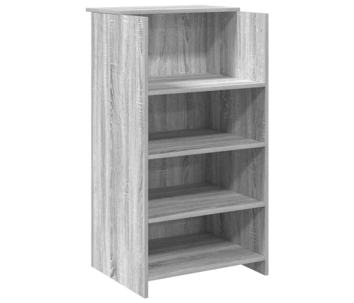 Mostrador de recepción sonoma gris 135x50x103,5 cm