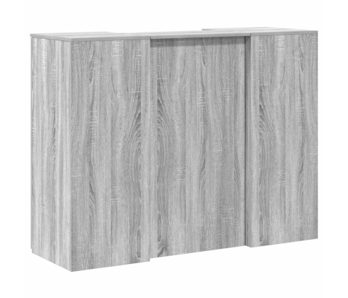 Mostrador de recepción sonoma gris 135x50x103,5 cm