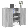 Mostrador de recepción sonoma gris 135x50x103,5 cm