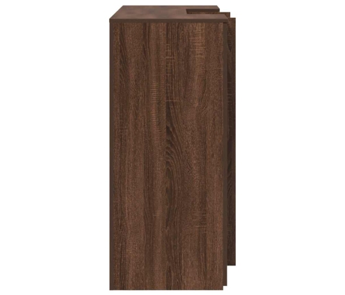 Mostrador de recepción roble marrón 135x50x103,5 cm