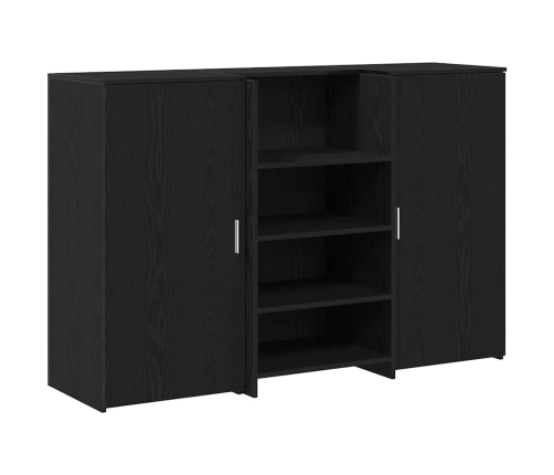 Mostrador de recepción roble negro 155x50x103,5 cm