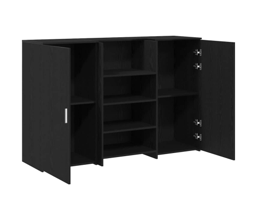 Mostrador de recepción roble negro 155x50x103,5 cm