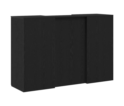 Mostrador de recepción roble negro 155x50x103,5 cm