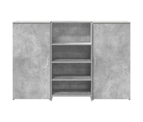 Mostrador de recepción gris hormigón 155x50x103,5 cm