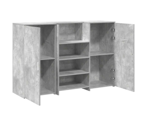 Mostrador de recepción gris hormigón 155x50x103,5 cm