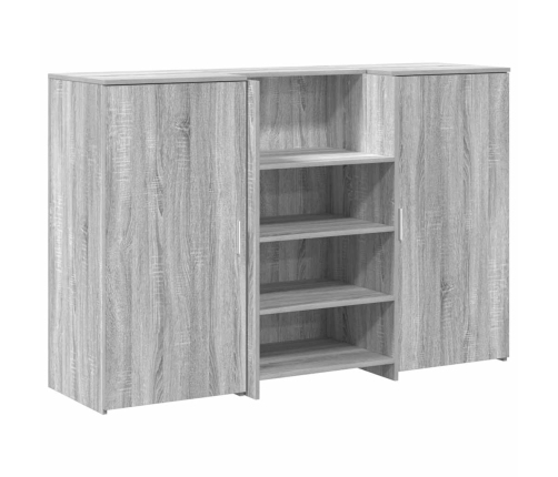 Mostrador de recepción sonoma gris 155x50x103,5 cm