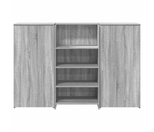 Mostrador de recepción sonoma gris 155x50x103,5 cm