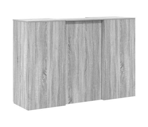 Mostrador de recepción sonoma gris 155x50x103,5 cm