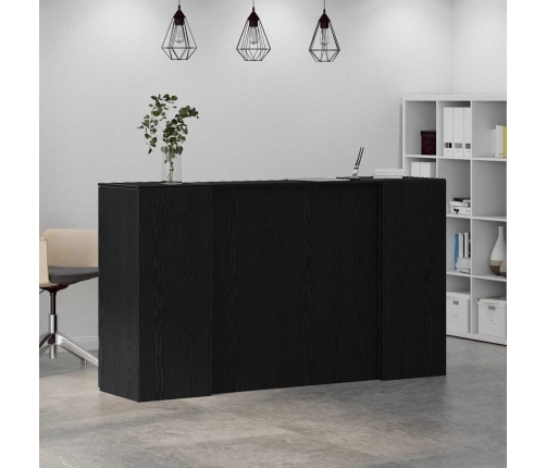 Mostrador de recepción roble negro 180x50x103,5 cm