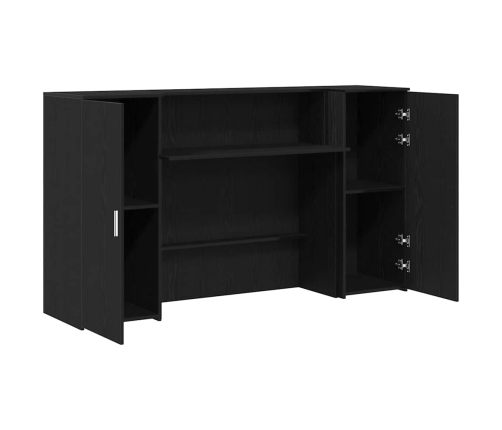 Mostrador de recepción roble negro 180x50x103,5 cm