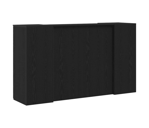 Mostrador de recepción roble negro 180x50x103,5 cm