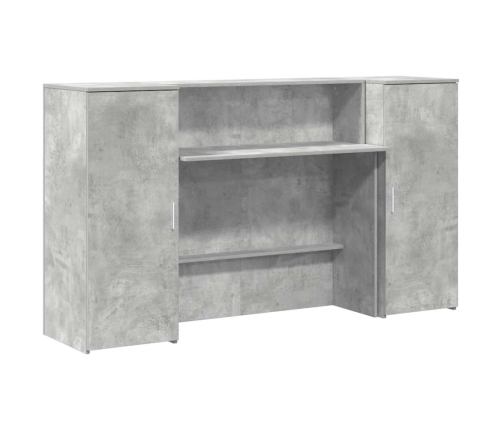 Mostrador de recepción gris hormigón 180x50x103,5 cm