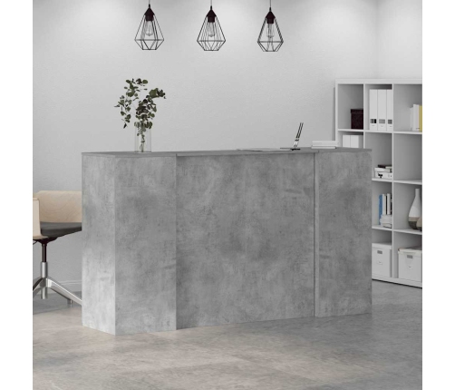 Mostrador de recepción gris hormigón 180x50x103,5 cm