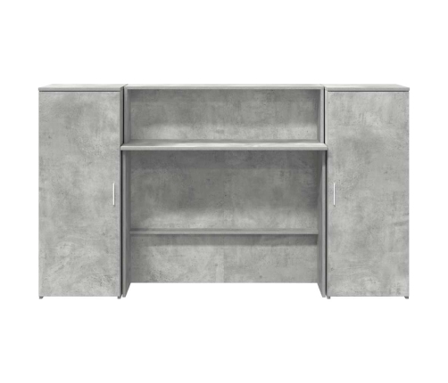 Mostrador de recepción gris hormigón 180x50x103,5 cm