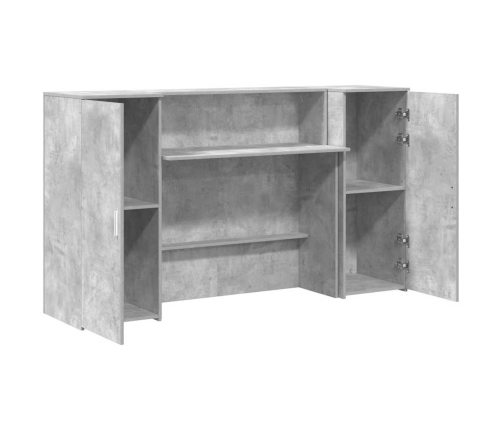 Mostrador de recepción gris hormigón 180x50x103,5 cm