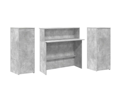 Mostrador de recepción gris hormigón 180x50x103,5 cm