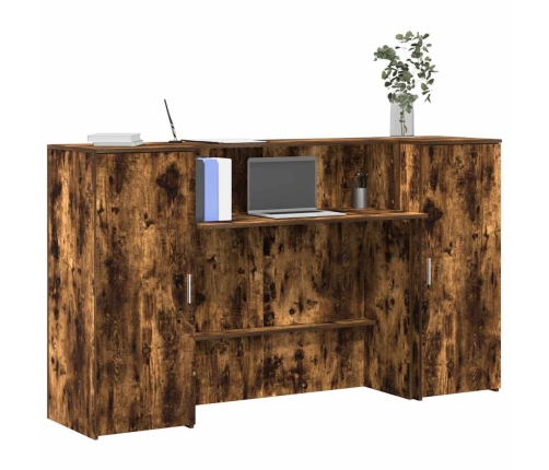 Mostrador de recepción roble ahumado 180x50x103,5 cm