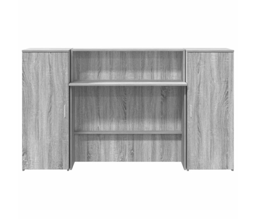 Mostrador de recepción sonoma gris 180x50x103,5 cm