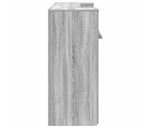 Mostrador de recepción sonoma gris 180x50x103,5 cm