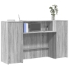 Mostrador de recepción sonoma gris 180x50x103,5 cm