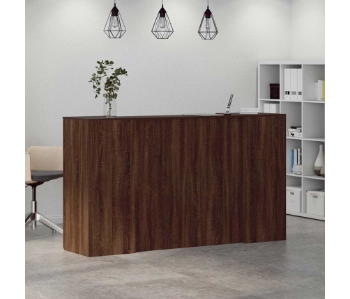 Mostrador de recepción roble marrón 180x50x103,5 cm