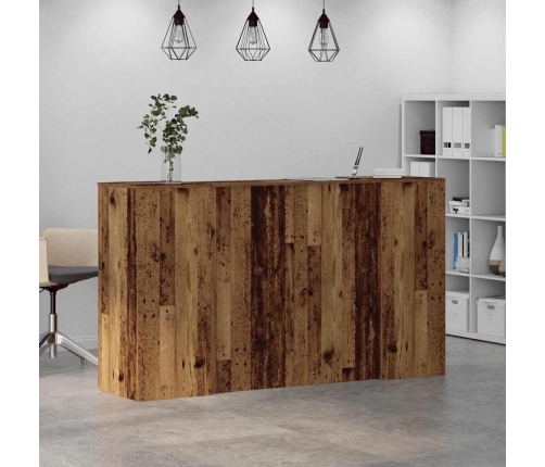 Mostrador de recepción madera vieja 180x50x103,5 cm