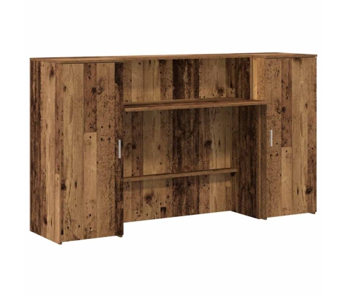 Mostrador de recepción madera vieja 180x50x103,5 cm