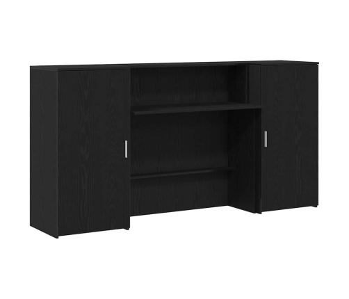 Mostrador de recepción roble negro 200x50x103,5 cm