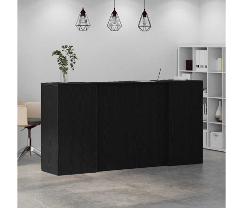 Mostrador de recepción roble negro 200x50x103,5 cm