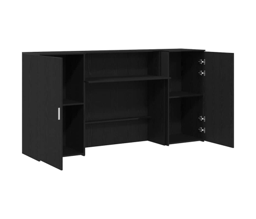 Mostrador de recepción roble negro 200x50x103,5 cm