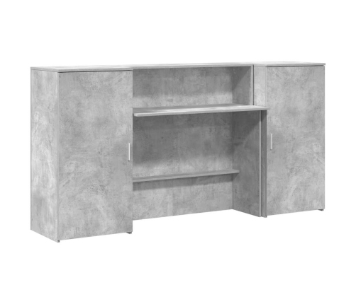 Mostrador de recepción gris hormigón 200x50x103,5 cm