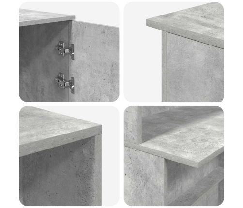 Mostrador de recepción gris hormigón 200x50x103,5 cm