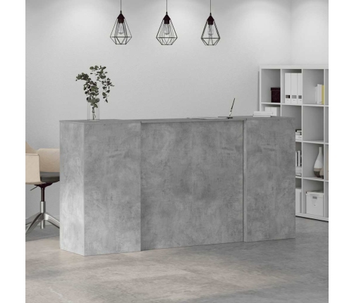 Mostrador de recepción gris hormigón 200x50x103,5 cm